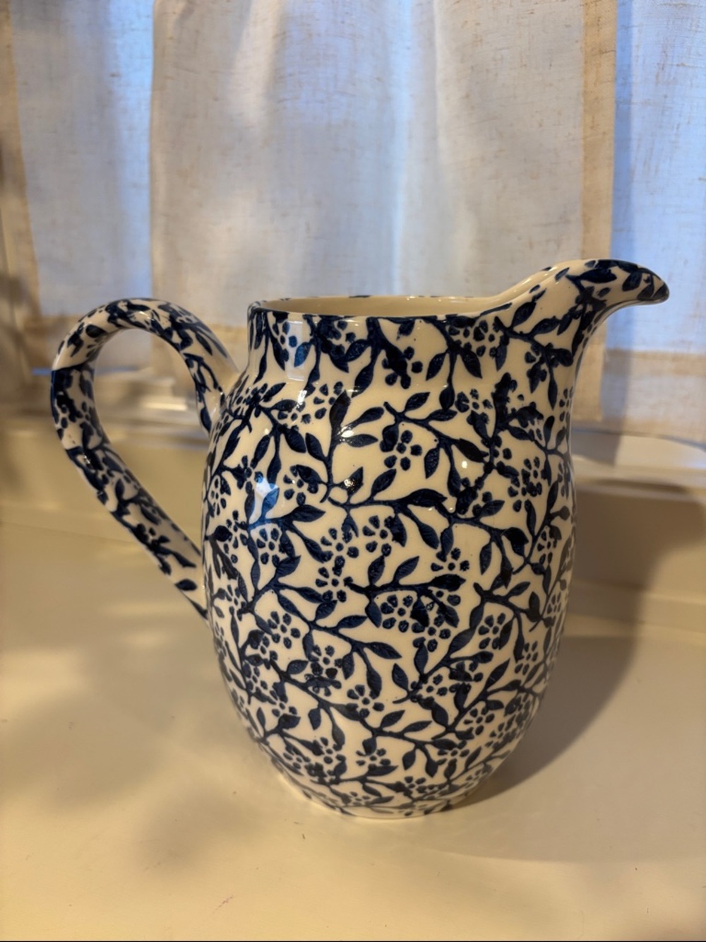 Price Kensington P&K Victoria Blue White Floral Pitcher England